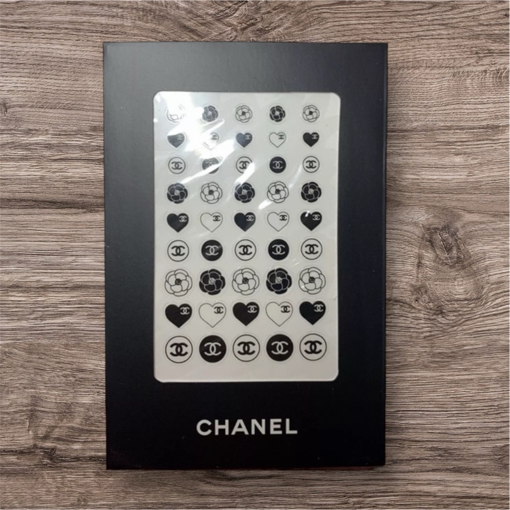 CHANEL Black & White Nail Art Sticker Sheet